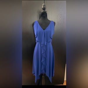 BCBG MAX AZRIA blue asymmetrical cobalt blue dress.